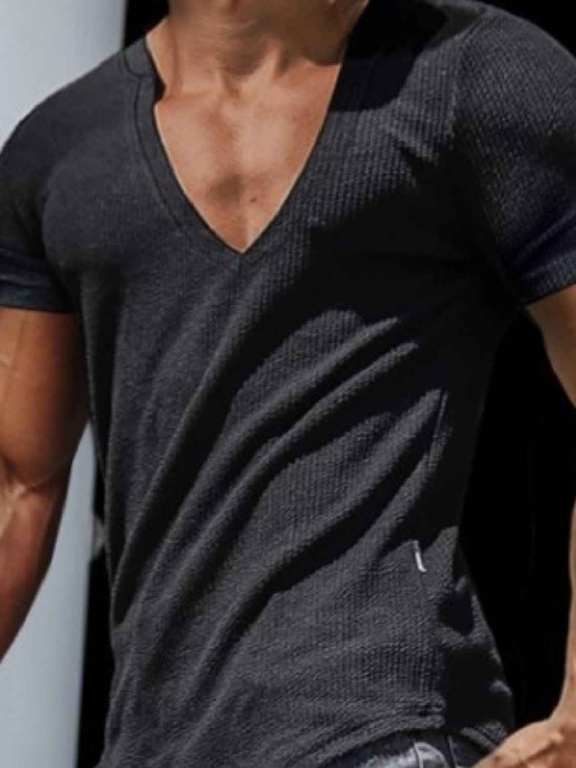 Men's Full Size Notched Short Sleeve T-Shirt Plus Size - Damned Threads